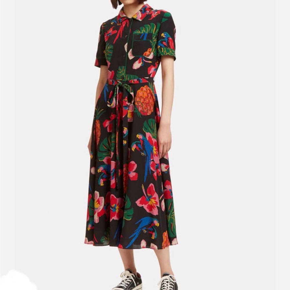 Valentino tropical dream shirt dress US size 6